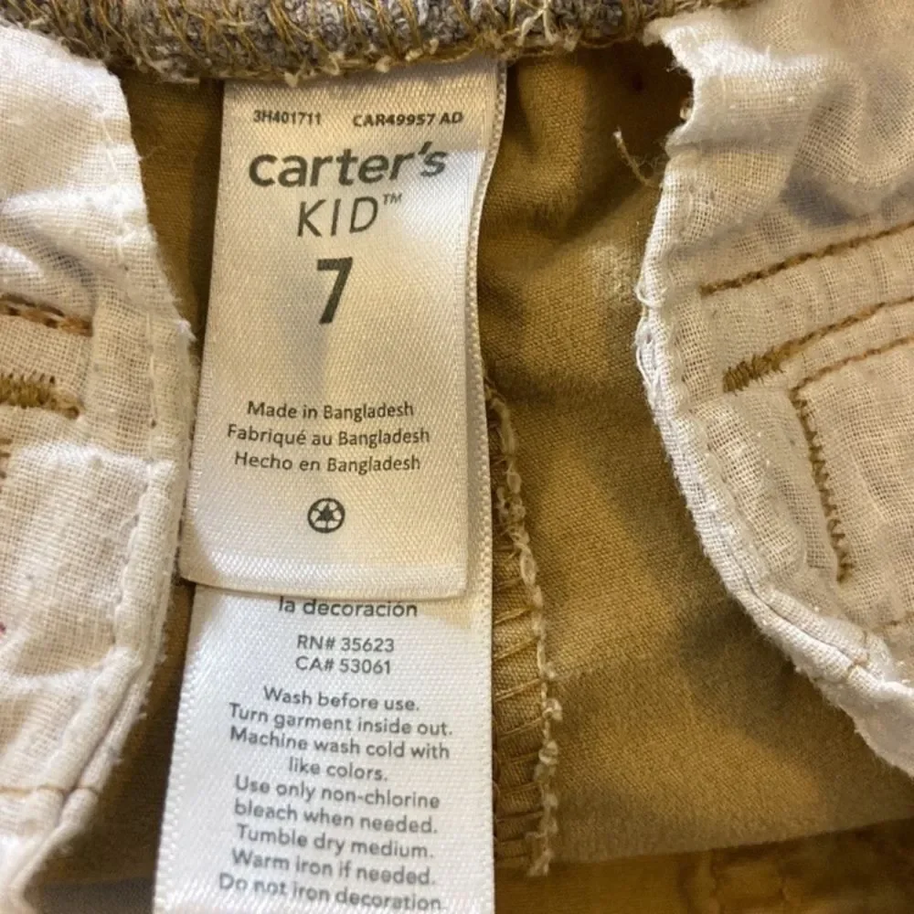 10/$50 Carter’s Kids Tan Cargo Shorts Size 7